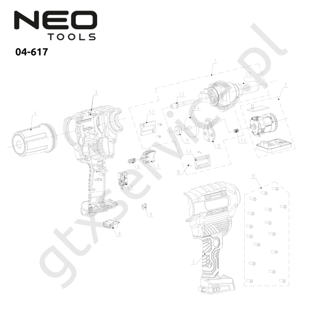 Nitownica 18V E+ - NEO TOOLS 04-617 