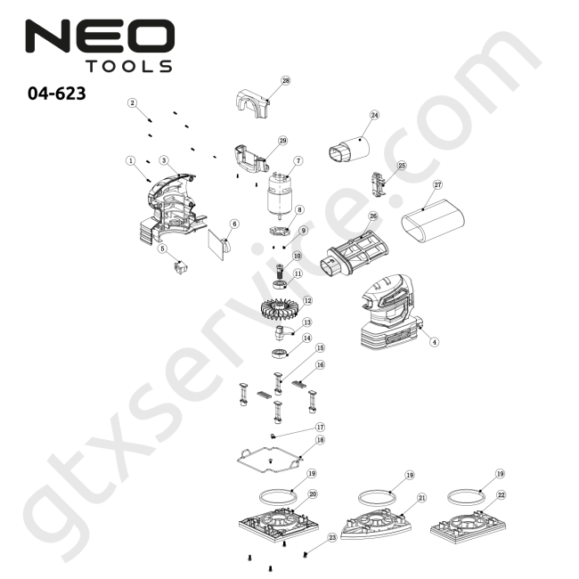 Szlifierka oscylacyjna Energy+ 18V 3w1 - NEO TOOLS 04-623 