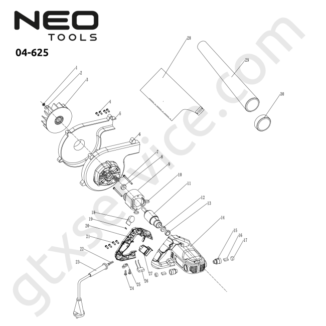 Dmuchawa 600W - NEO TOOLS 04-625 