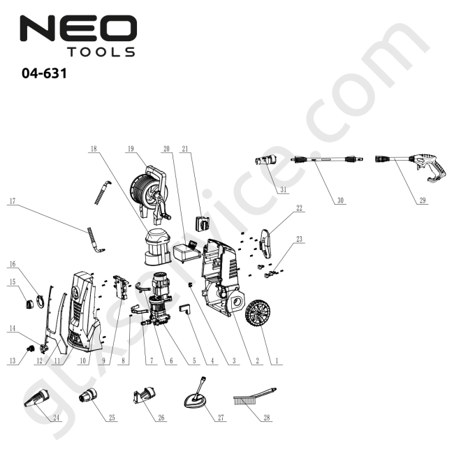 Myjka ciśnieniowa 2200W - NEO TOOLS 04-631 
