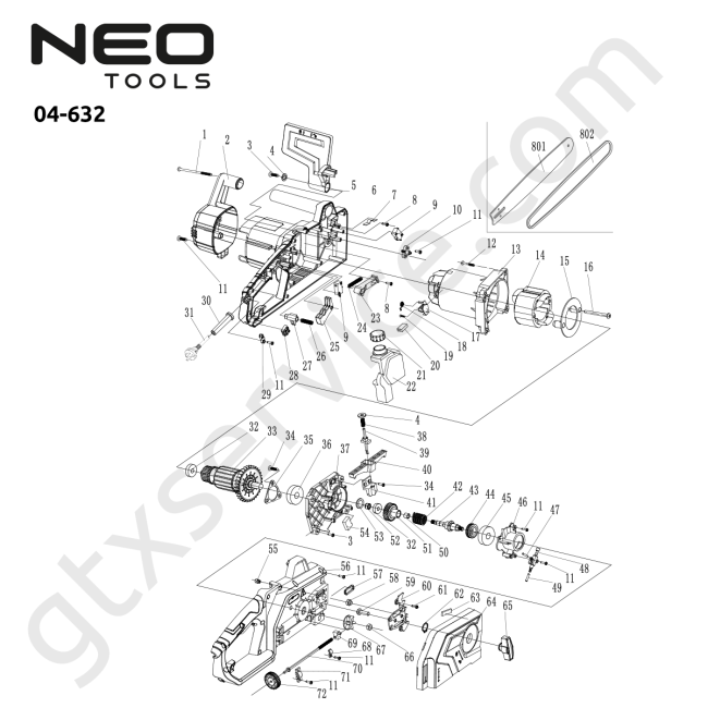 Pilarka łańcuchowa 1800W 400mm - NEO TOOLS 04-632 