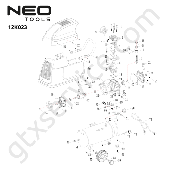 Kompresor olejowy 24l - NEO TOOLS 12K023 