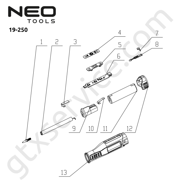 Lutownica bezprzewodowa 4V, zasilanie USB - NEO TOOLS 19-250 