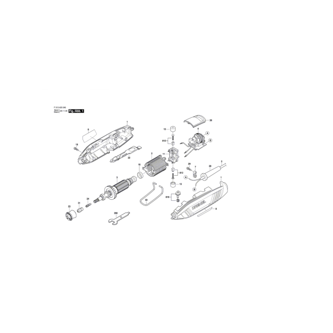 Miniszlifierka - DREMEL 4250 F013425045 - (rysunek techniczny)
