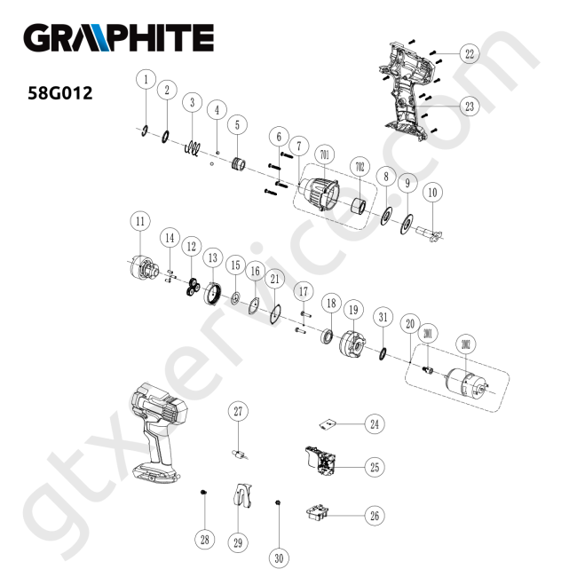 Zakrętarka akumulatorowa - GRAPHITE 58G012 