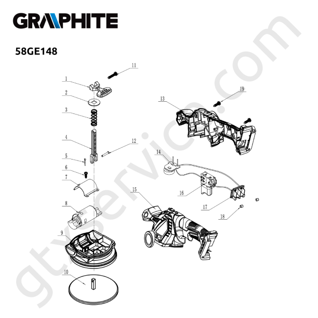 Przyssawka do płytek 18V Energy+, bez akumulatora - GRAPHITE 58GE148 