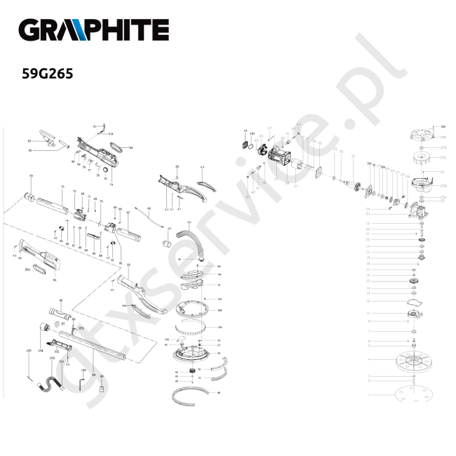 Szlifierka do gipsu - GRAPHITE 59G265 