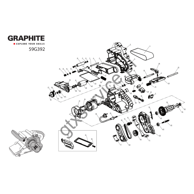Szlifierka taśmowa - Graphite 59G392 