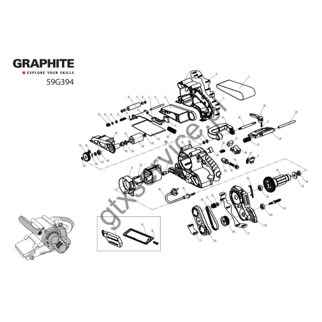 Szlifierka taśmowa - Graphite 59G394 