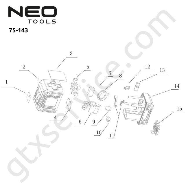 Laser krzyżowy 30 m, z etui i uchwytem magnetycznym, zielony - NEO TOOLS 75-143 