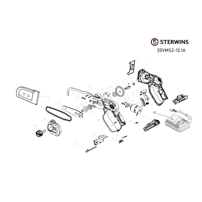 PILARKA ŁAŃ. AKU 12CM 20V 2,5AH STERWINS - STERWINS 84622734 