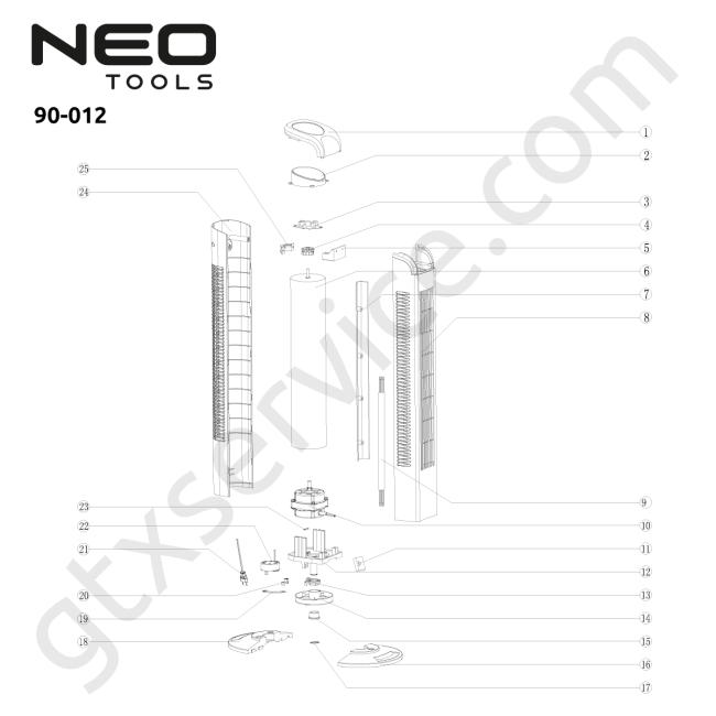 Wentylator kolumnowy, 50W - NEO TOOLS 90-012 