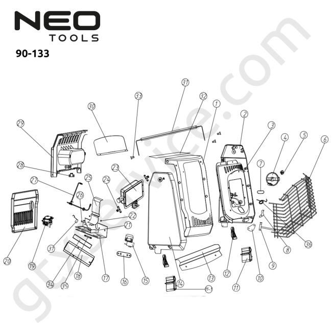 Grzejnik turystyczny gazowy 2,2kWh - NEO TOOLS 90-133 