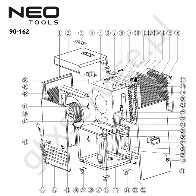 Osuszacz budowlany 1000W - NEO TOOLS 90-162 