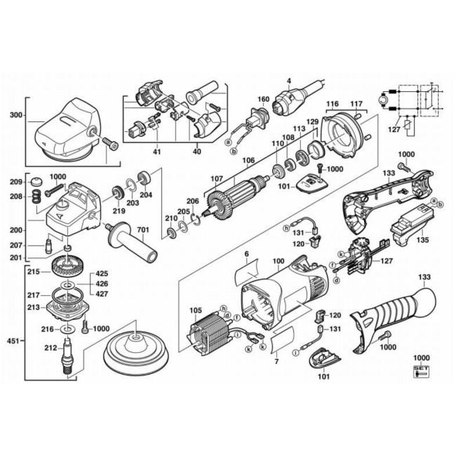 Polerka - MILWAUKEE AP12E 4000381484 - (rysunek techniczny)
