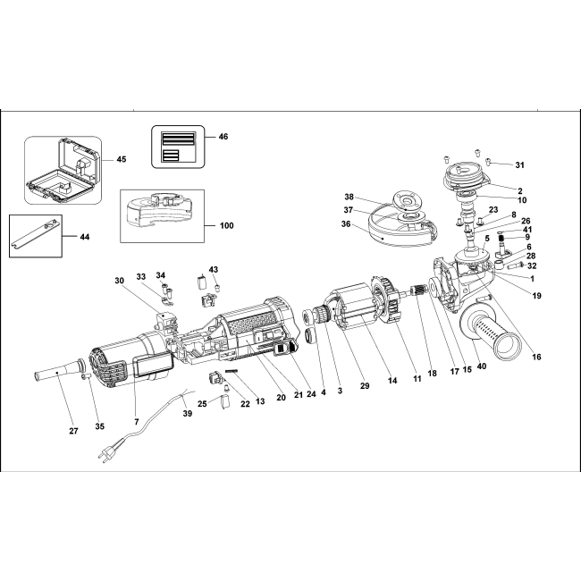 Szlifierka kątowa - BLACK&DECKER BEG110 