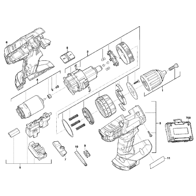 Wiertarko-wkrętarka - AEG BSB14G2LI-152C 4000433030 - (rysunek techniczny)
