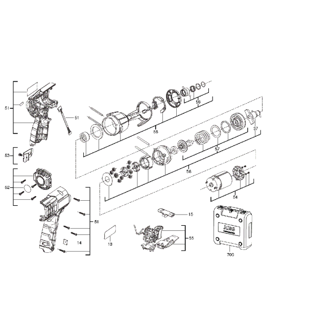  Wiertarko-wkrętarka - AEG BSS12C-0 4000440909 - (rysunek techniczny)

