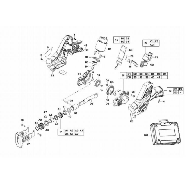 Pilarka szablasta - MILWAUKEE C12HZ 4000411101 - (rysunek techniczny)
