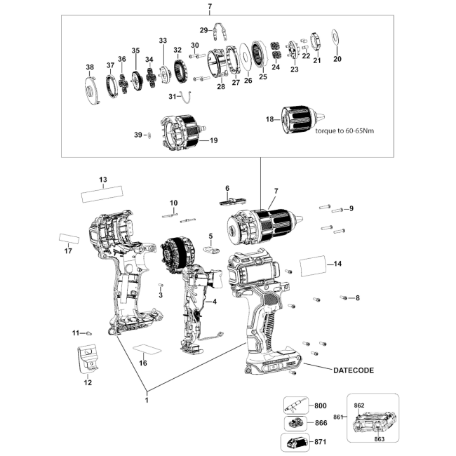 Wkrętarka - DEWALT DCD708 