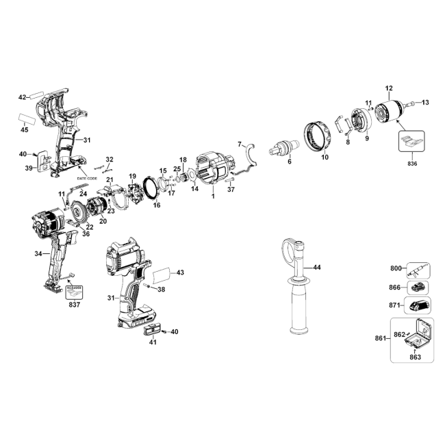 Wiertarko-wkrętarka - DEWALT DCD990 