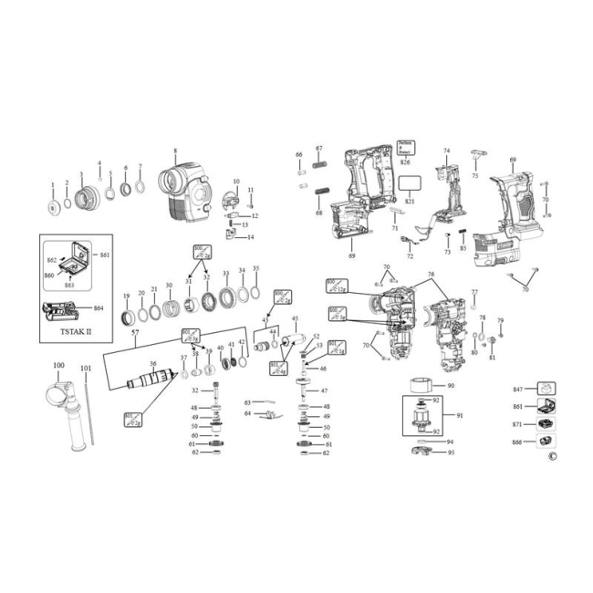 Młotowiertarka SDS+ - DEWALT DCH253 