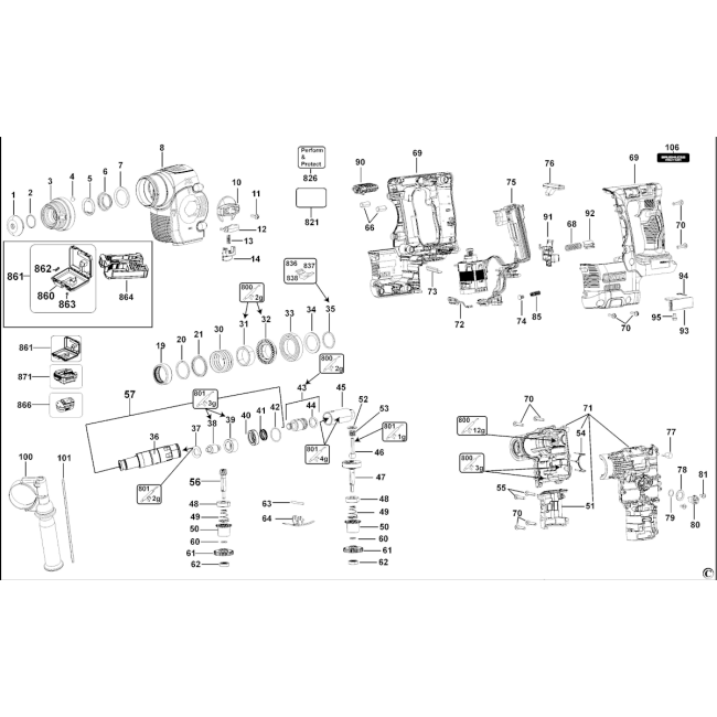 Młotowiertarka - DEWALT DCH273 
