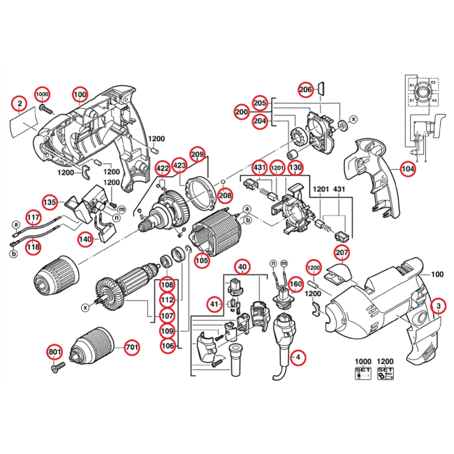 Wiertarka - MILWAUKEE DE10RX 4000415275 - (rysunek techniczny)
