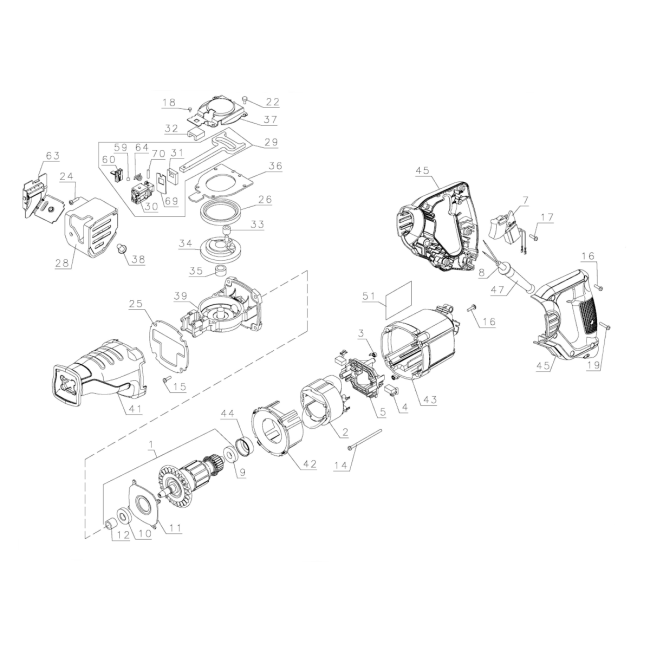 Pilarka szablasta - DEWALT DW304PK 