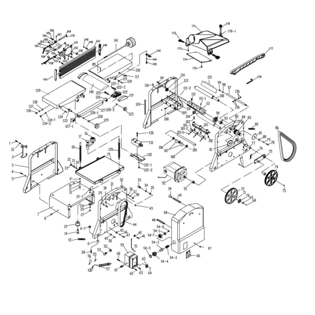 Strugarko-grubościówka - SCHEPPACH HMS1070 5902206901-0115 - (rysunek techniczny)
