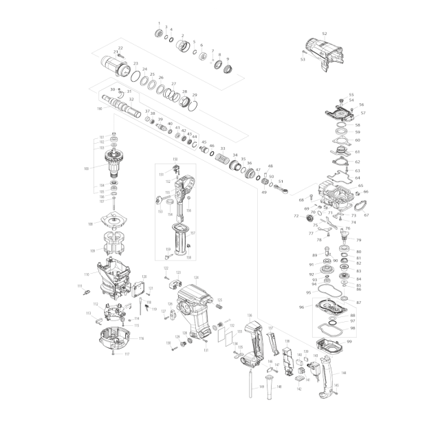 Młot udarowo-obrotowy - MAKITA HR3011FC 