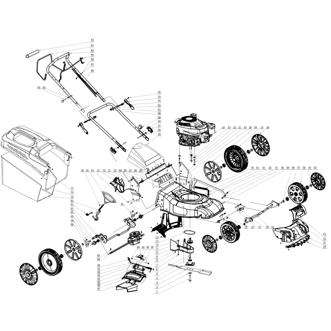 Kosiarka spalinowa - NAC LS46-144-HS-SE 