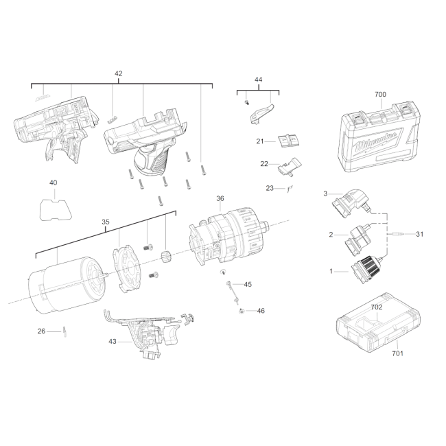 Wiertarko-wkrętarka - MILWAUKEE M12BDDX-202C 