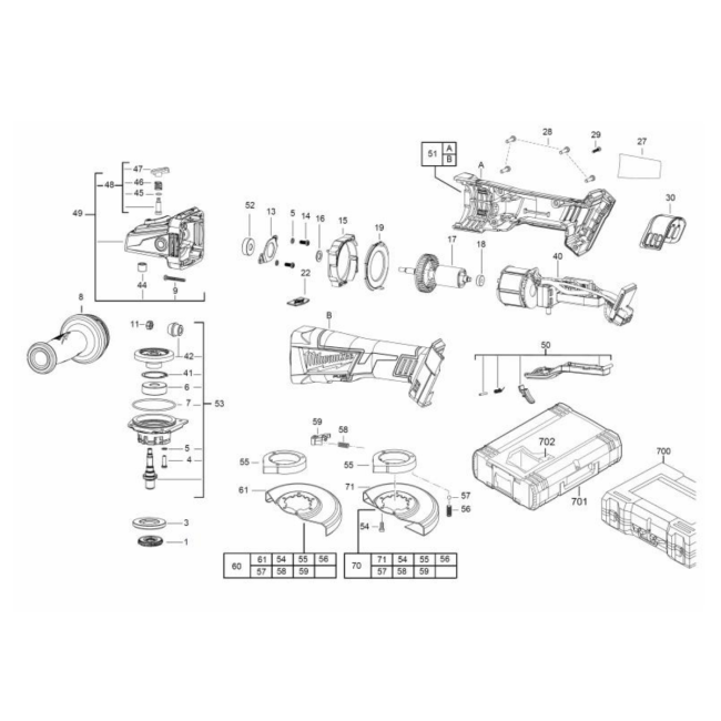 Szlifierka kątowa - MILWAUKEE M18CAG125XPD-0 