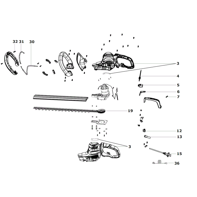 Nożyce do żywopłotu - RYOBI RHT4550 