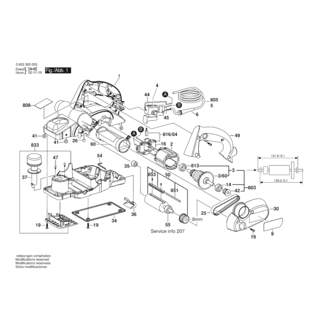 Strug ręczny - BOSCH ZIELONY PHO16-82 0603365060 - (rysunek techniczny)
