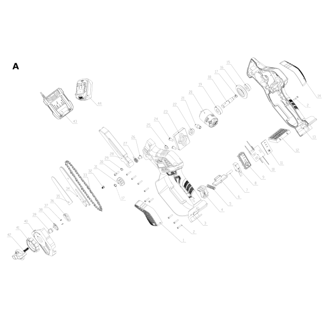 Pilarka łańcuchowa - NAC PCB20H-12-B20-S 93493872 - (rysunek techniczny)
