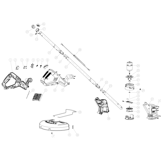 Podkaszarka do trawy - NAC TB20E-B20-S 93493870 - (rysunek techniczny)
