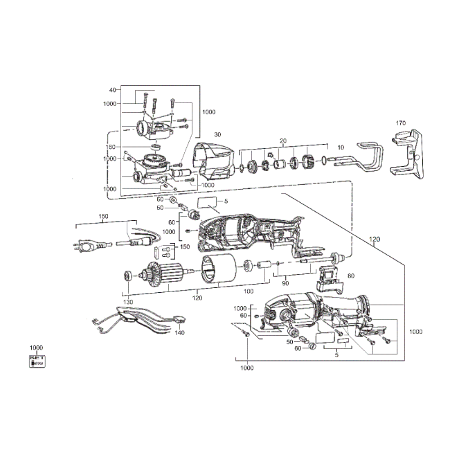 Pilarka szablasta - AEG US400XE 4000411811 - (rysunek techniczny)
