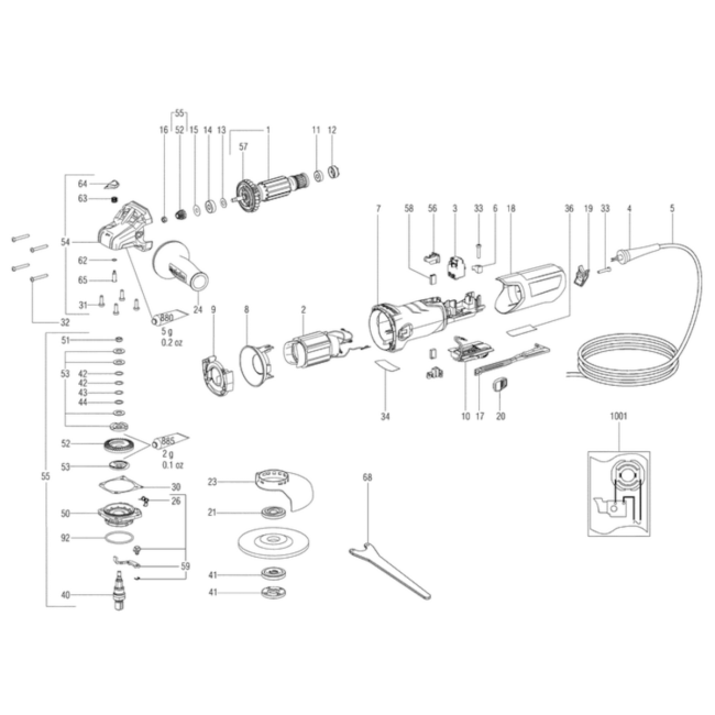 Szlifierka kątowa - METABO WEV11-125QUICK 