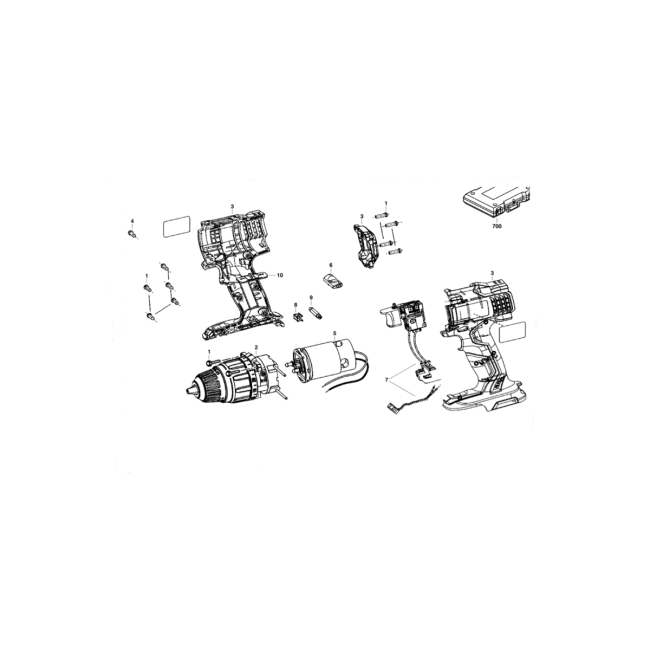 Wiertarko-wkrętarka akumulatorowa - BS14CLI-142C 4000419221 - (rysunek techniczny)
