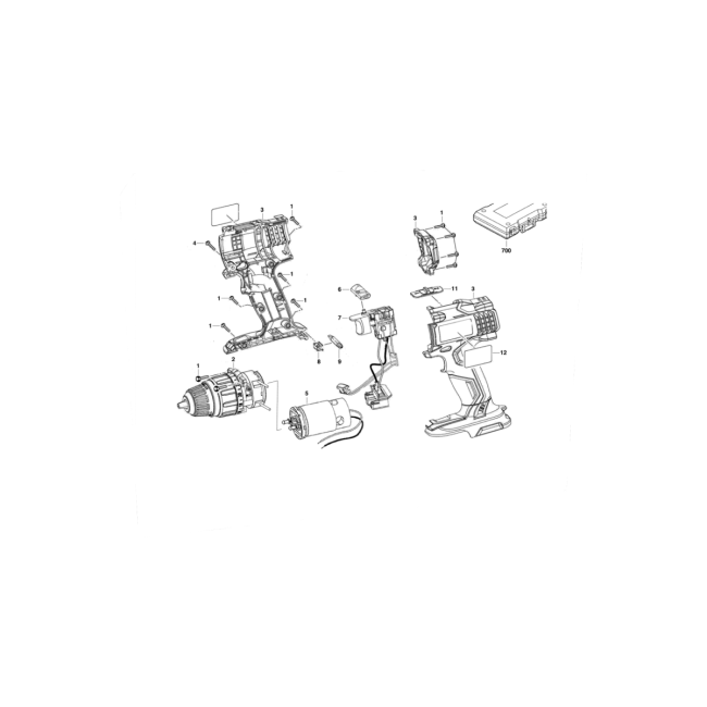 Wiertarko-wkrętarka akumulatorowa - BS18CLI 4000411321 - (rysunek techniczny)
