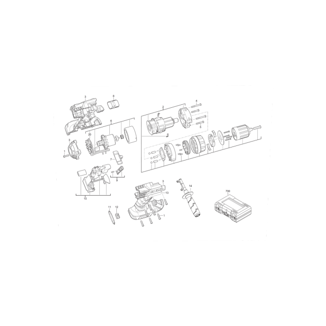 Wiertarko-wkrętarka akumulatorowa - BSB18C-0 4000441334 - (rysunek techniczny)
