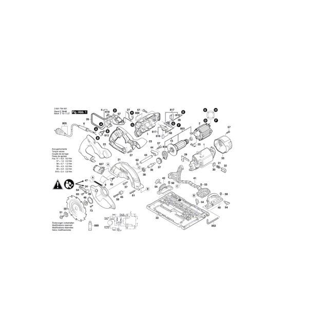 Pilarka - BOSCH NIEBIESKI GKS55GCE 3601F64901 - (rysunek techniczny)
