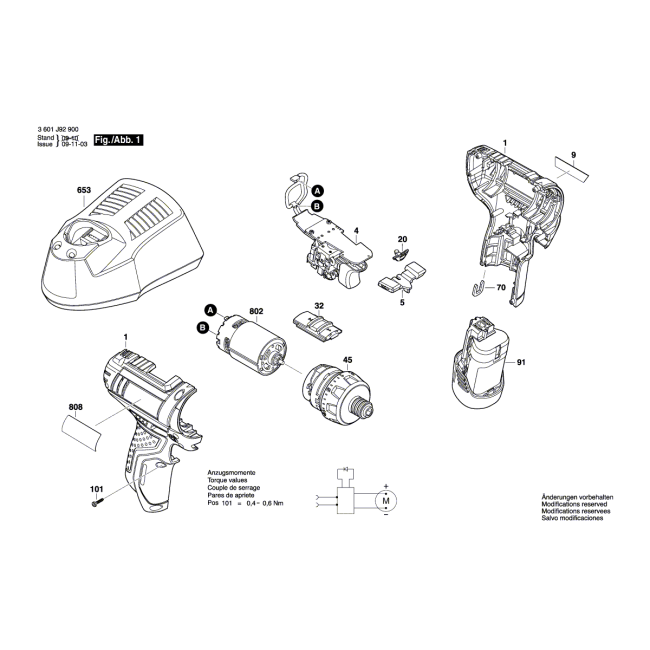 Wiertarko-wkętarka - BOSCH NIEBIESKI GSR10,8V-LI 3601J92900 - (rysunek techniczny)
