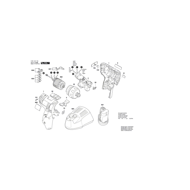 Wiertarko-wkrętarka akumulatorowa - BOSCH NIEBIESKI GSR12V-20 3601JD4101 - (rysunek techniczny)
