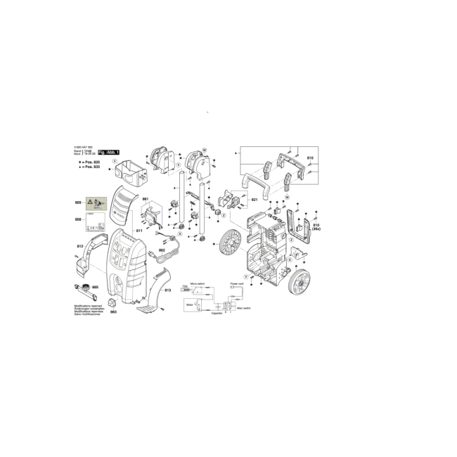 Myjka ciśnieniowa - BOSCH ZIELONY AQT42-13  3600HA7300 - (rysunek techniczny)
