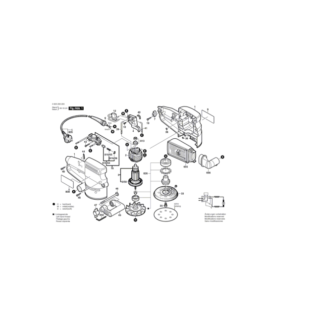 Szlifierka mimośrodowa - BOSCH ZIELONY PEX125A-1 0603283203 - (rysunek techniczny)
