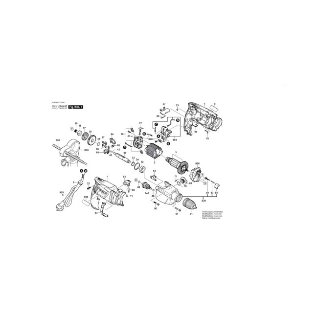 Wiertarka - BOSCH ZIELONY PSB700-2RE 3603A72500 - (rysunek techniczny)
