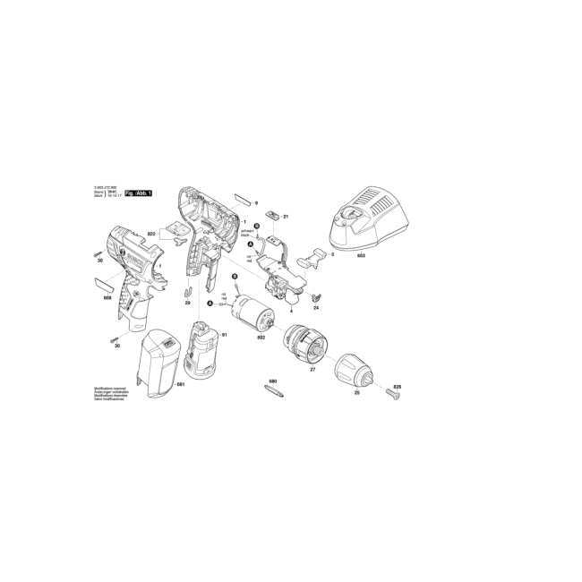 Wiertarko-wkrętarka akumulatorowa - BOSCH ZIELONY PSR10,8 LI-2 3603J72900 - (rysunek techniczny)

